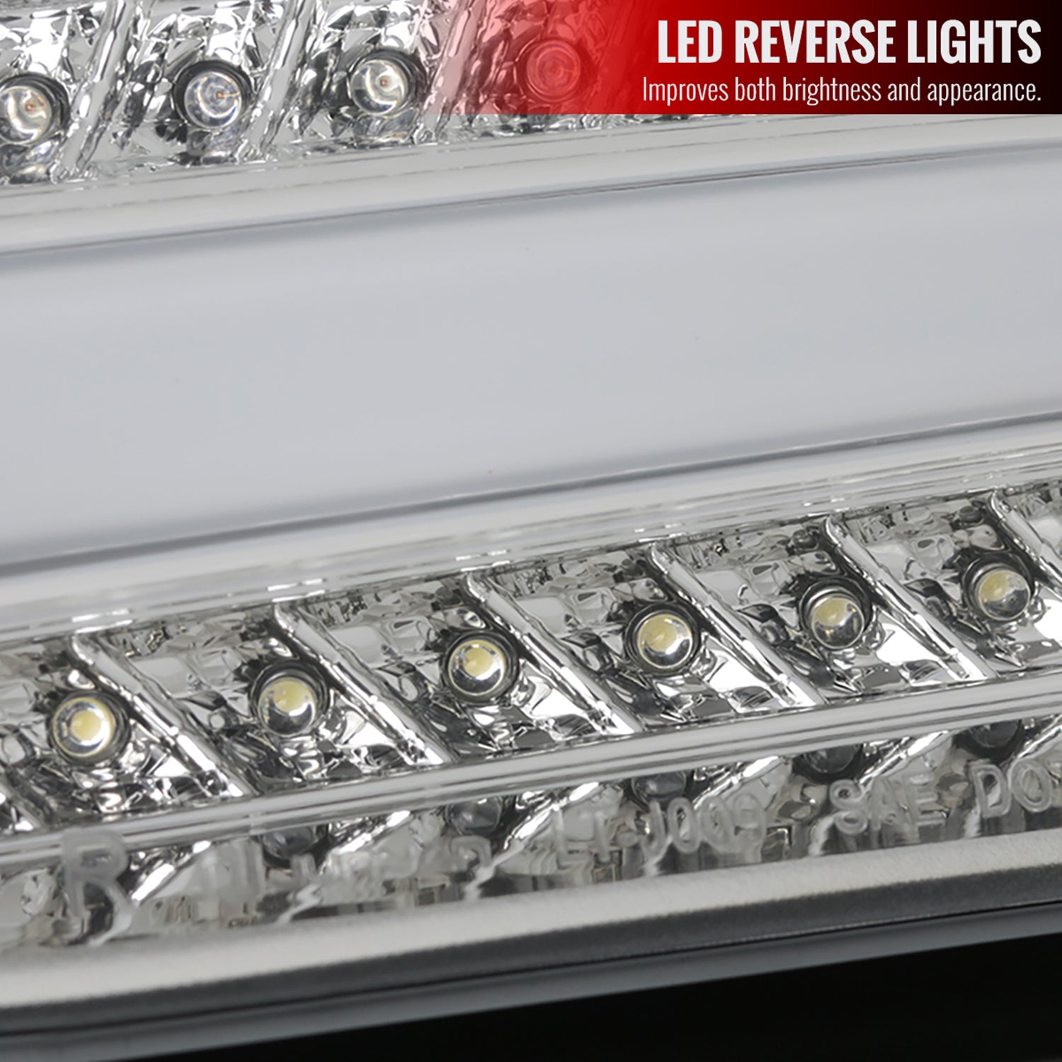 2015-2019 Ford Focus Hatchback LED Tail Lights Chrome Housing/Clear Lens