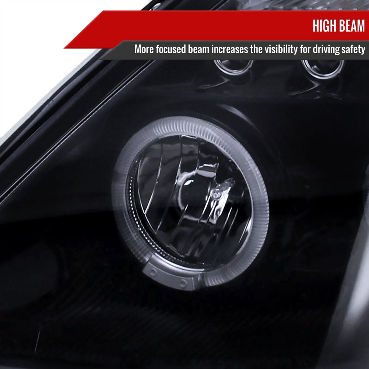 2003-2005 Nissan 350Z Dual Halo Projector Headlights Glossy Black/Smoke Lens