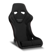 Universal Bucket Racing Seat Fiber Glass Black Suede Double Red Stitch