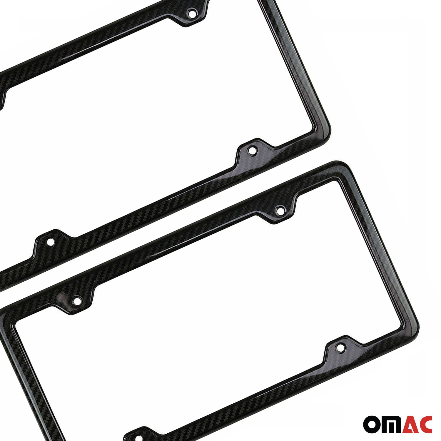 2 Pcs Real Carbon License Plate Frame Rear & Front Tag Holder