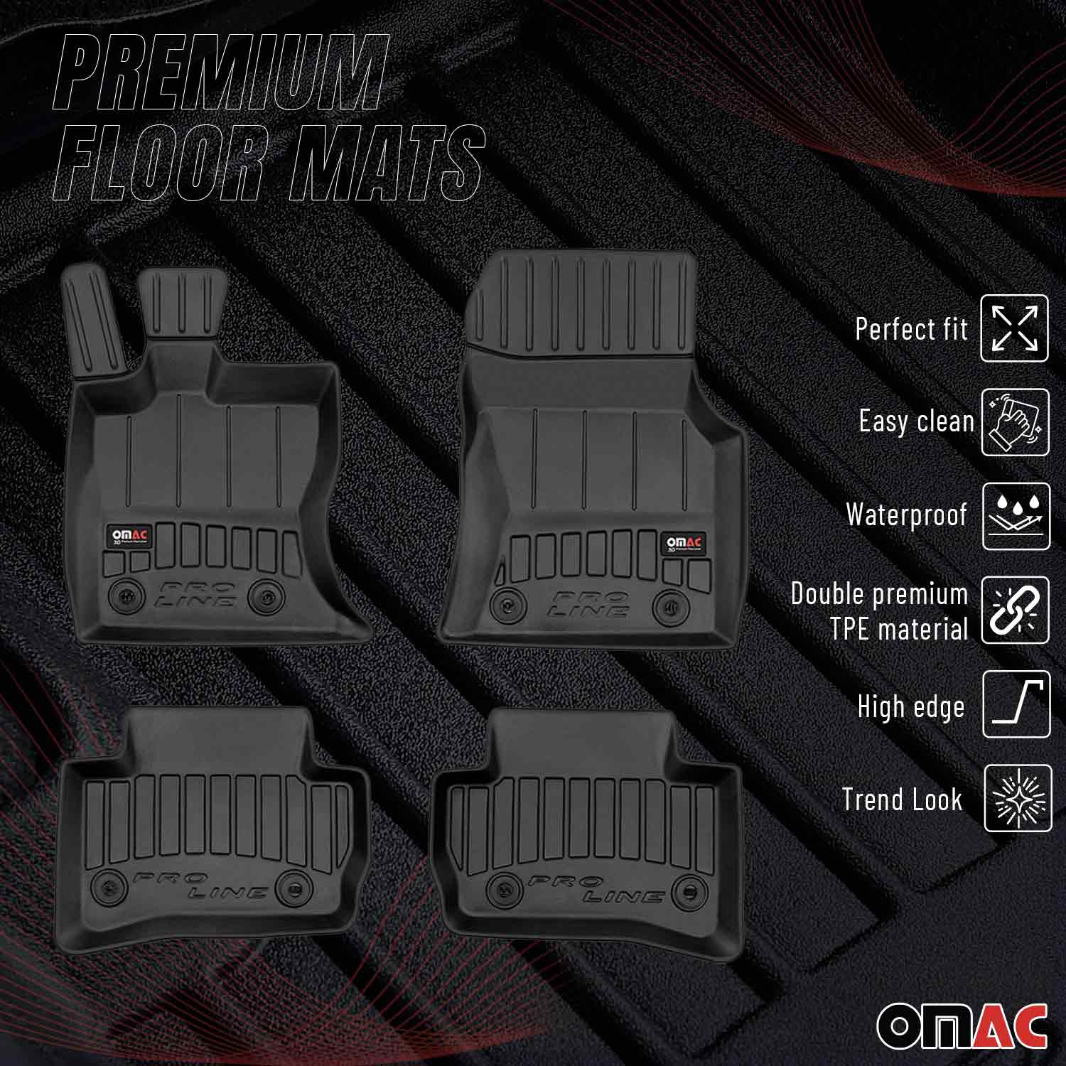 2017-2026 Jaguar F-Pace Premium Floor Mats Liners Full Set All Weather Heavy Duty