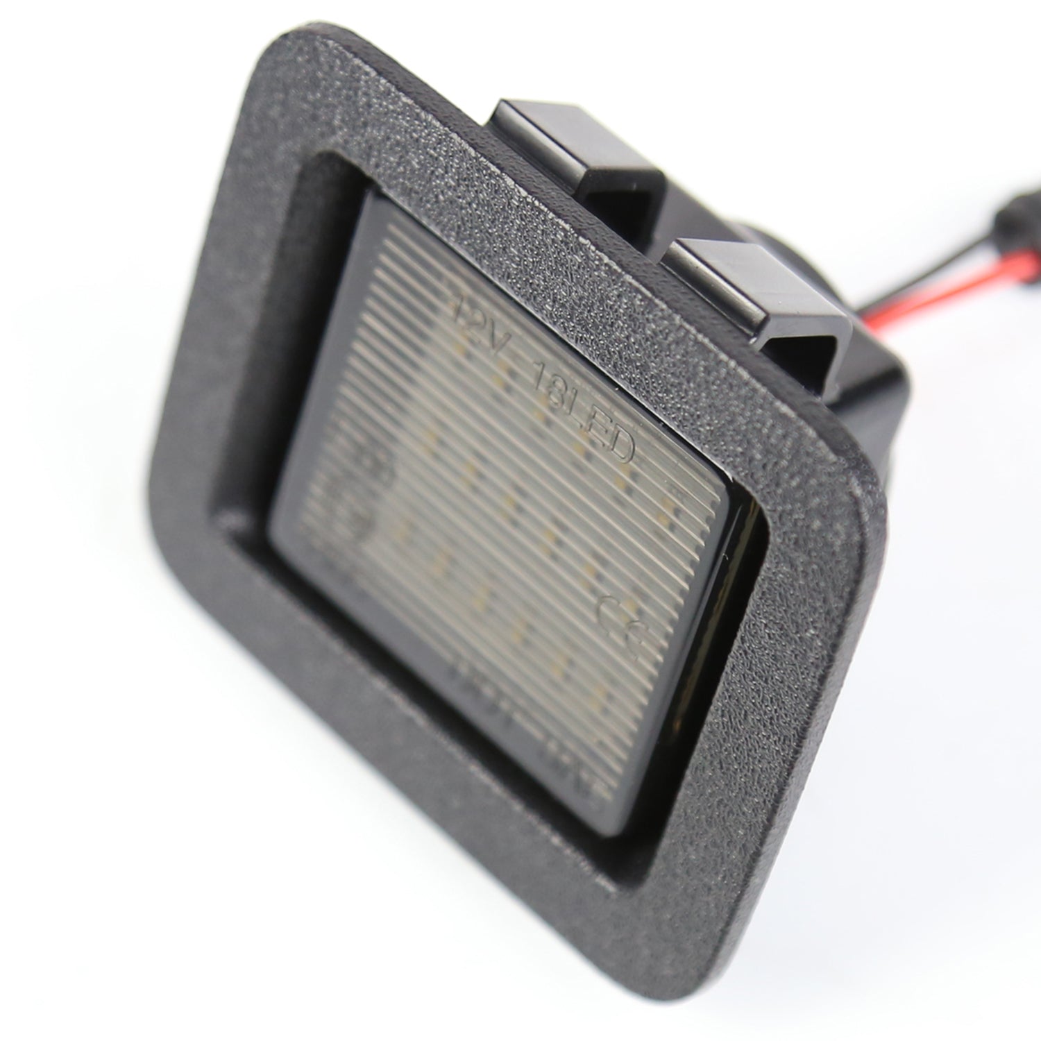 2015-2019 Ford F-150 Rear LED License Plate Lights Glossy Black/Smoke Lens