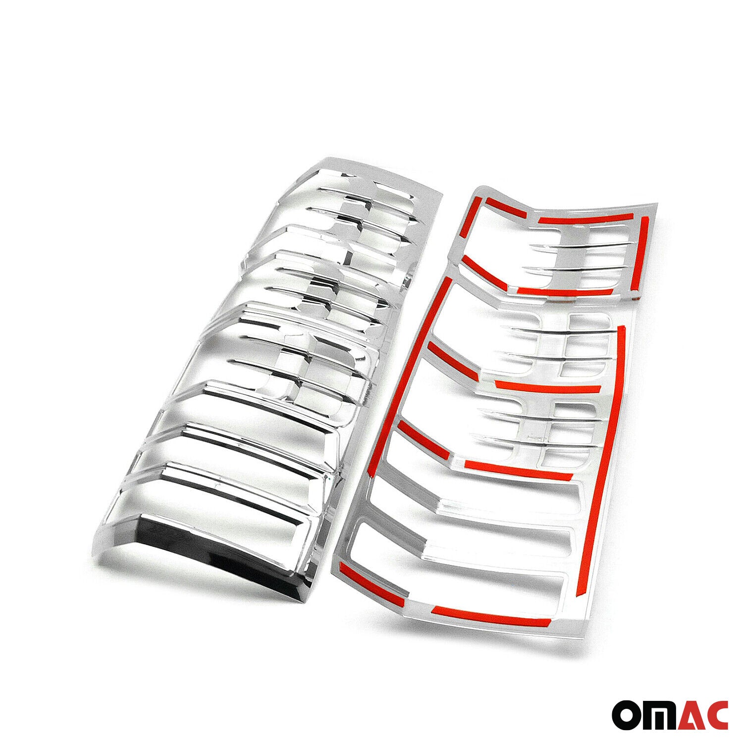 2006-2013 Mercedes Sprinter W906 Chrome SET Reflector Frame & Logo S.Steel & Fuel Caps Cover & Stop Light Cover & Tailgate Handle Cover S.Steel Set Gloss Silver 11 pcs