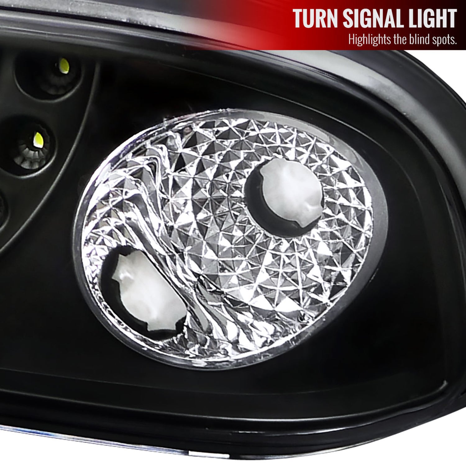 1998-2004 Chevy S10 Dual Halo Projector Headlights Matte Black/Clear Lens
