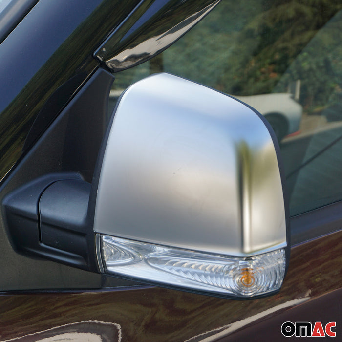 Side Mirror Cover Caps fits RAM ProMaster City 2015-2022 Chrome Satin 2x