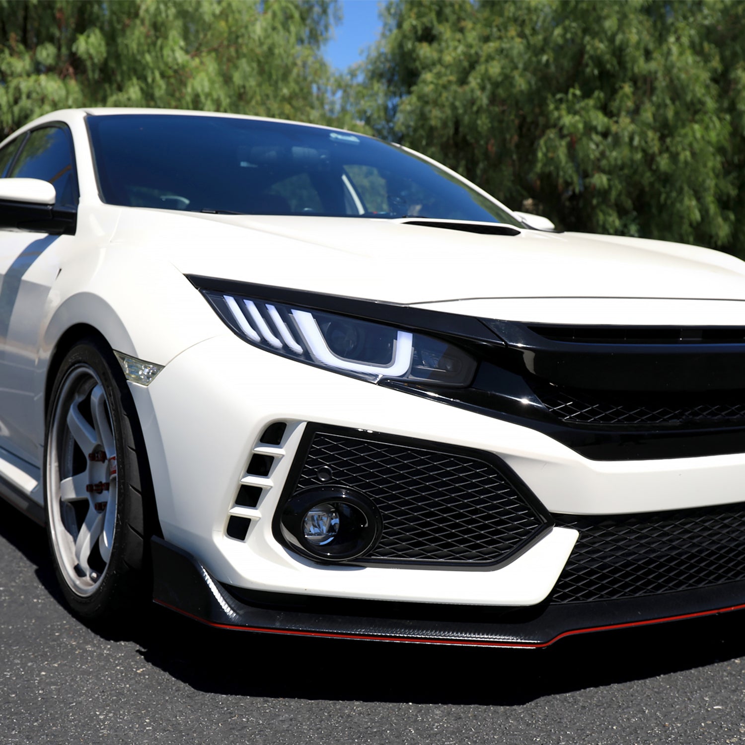 2016-2021 Honda Civic Full LED Projector Headlights Turn Signal Black