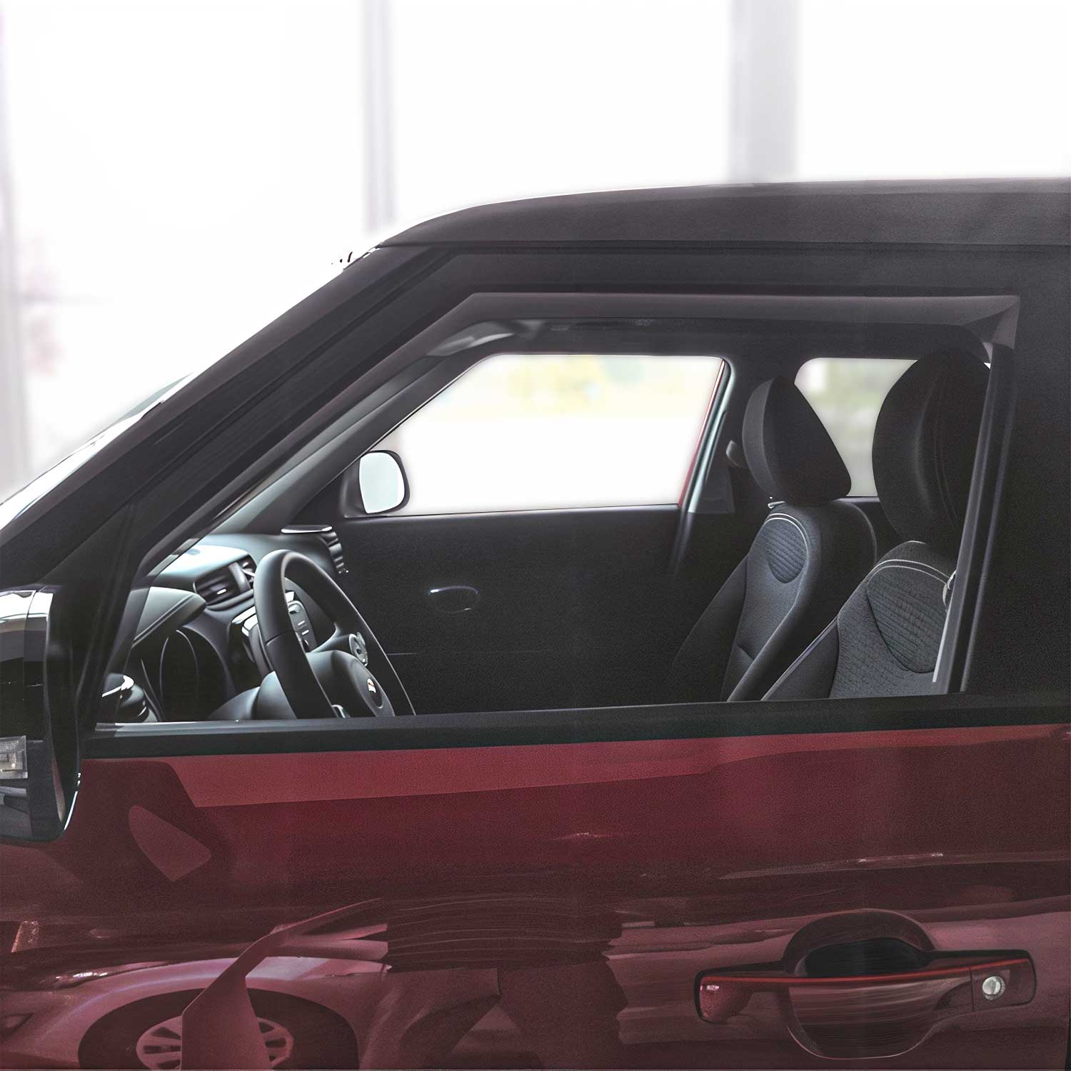 2014-2019 Kia Soul Window Visor Vent Rain Deflector 2Pcs Smoke