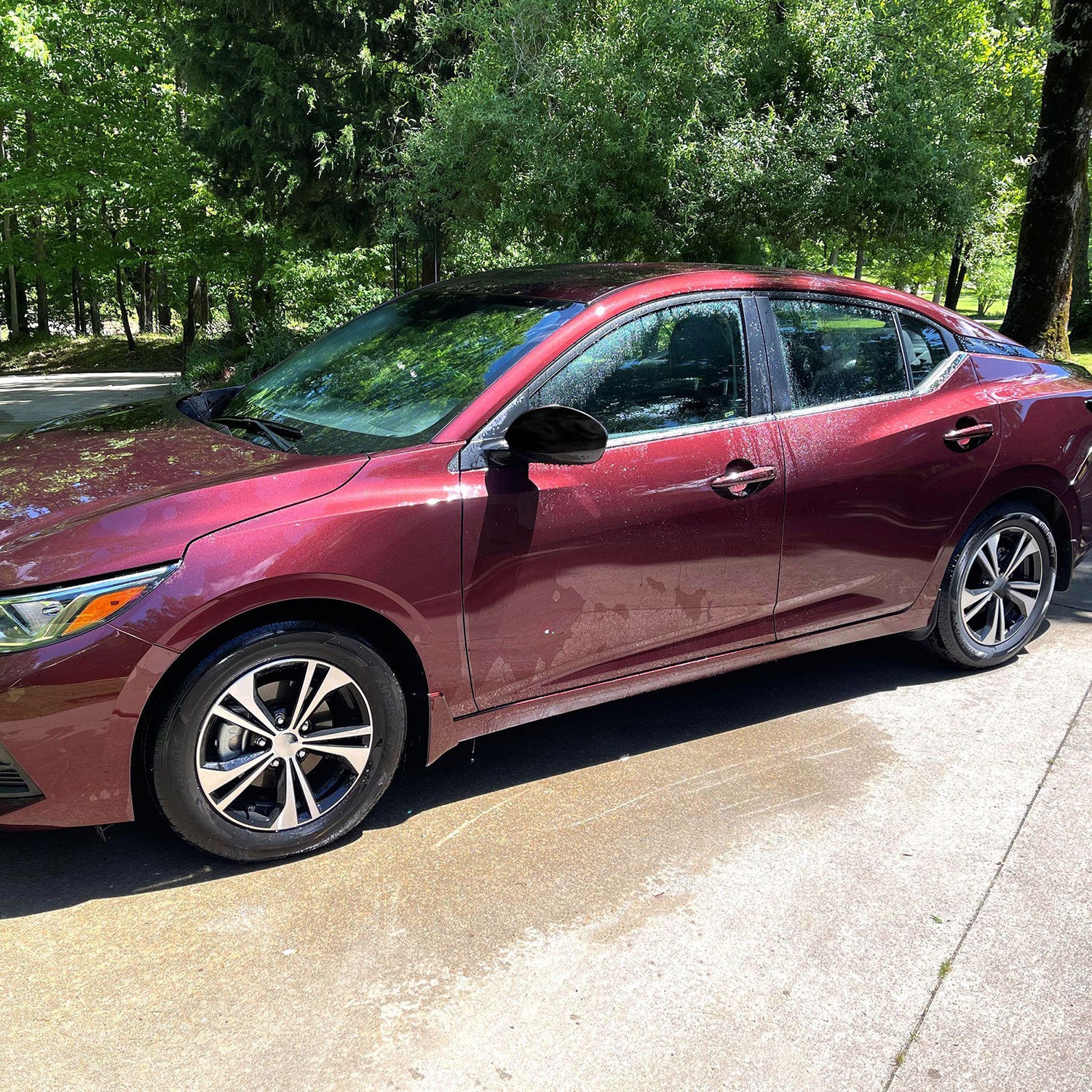 2020-2025 Nissan Sentra Mirror Cover Caps Gloss Black 2Pcs ABS Plastic