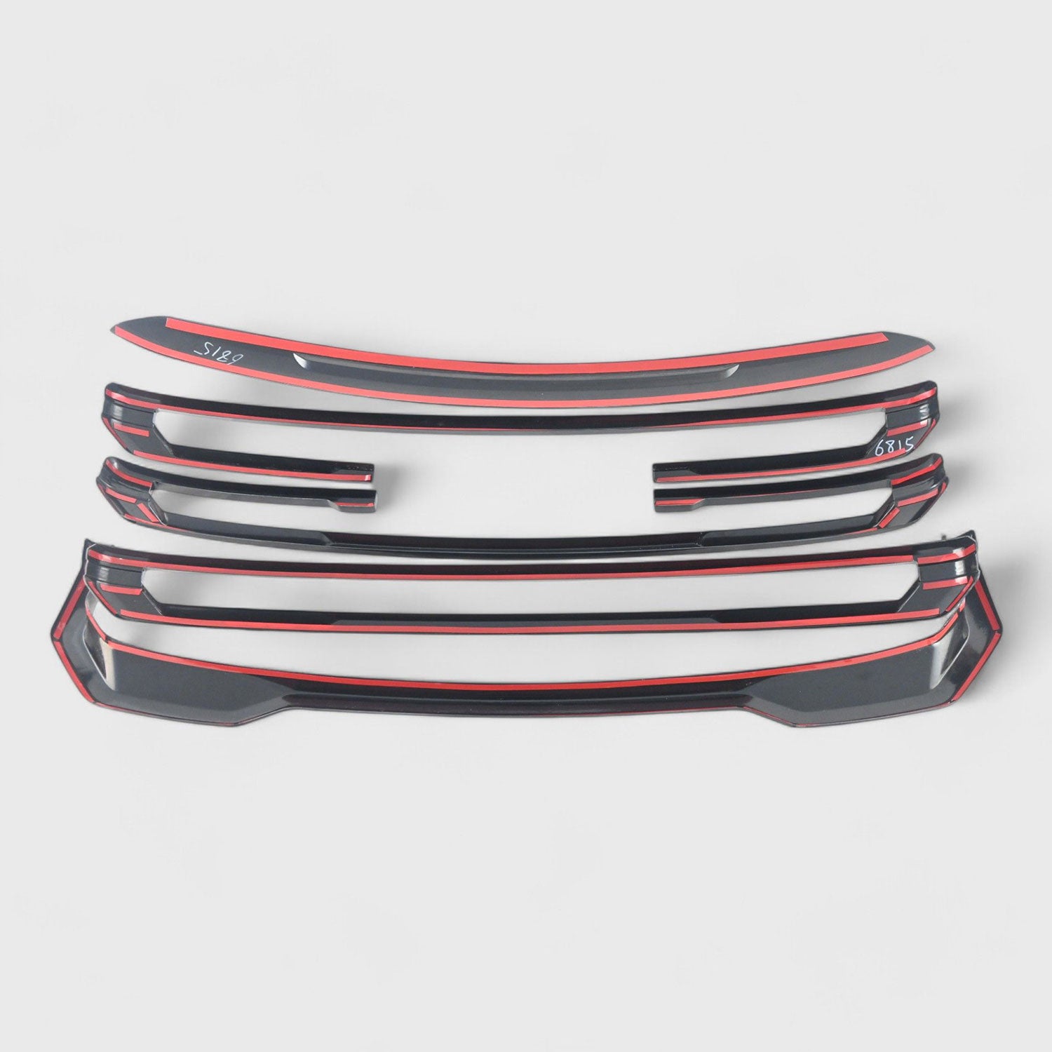 2020-2023 GMC Acadia Grille Overlay Gloss Black 5Pcs ABS Plastic