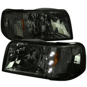 1993-1997 Ford Ranger Factory V2 Headlights w/Corner Lights Chrome/Smoke