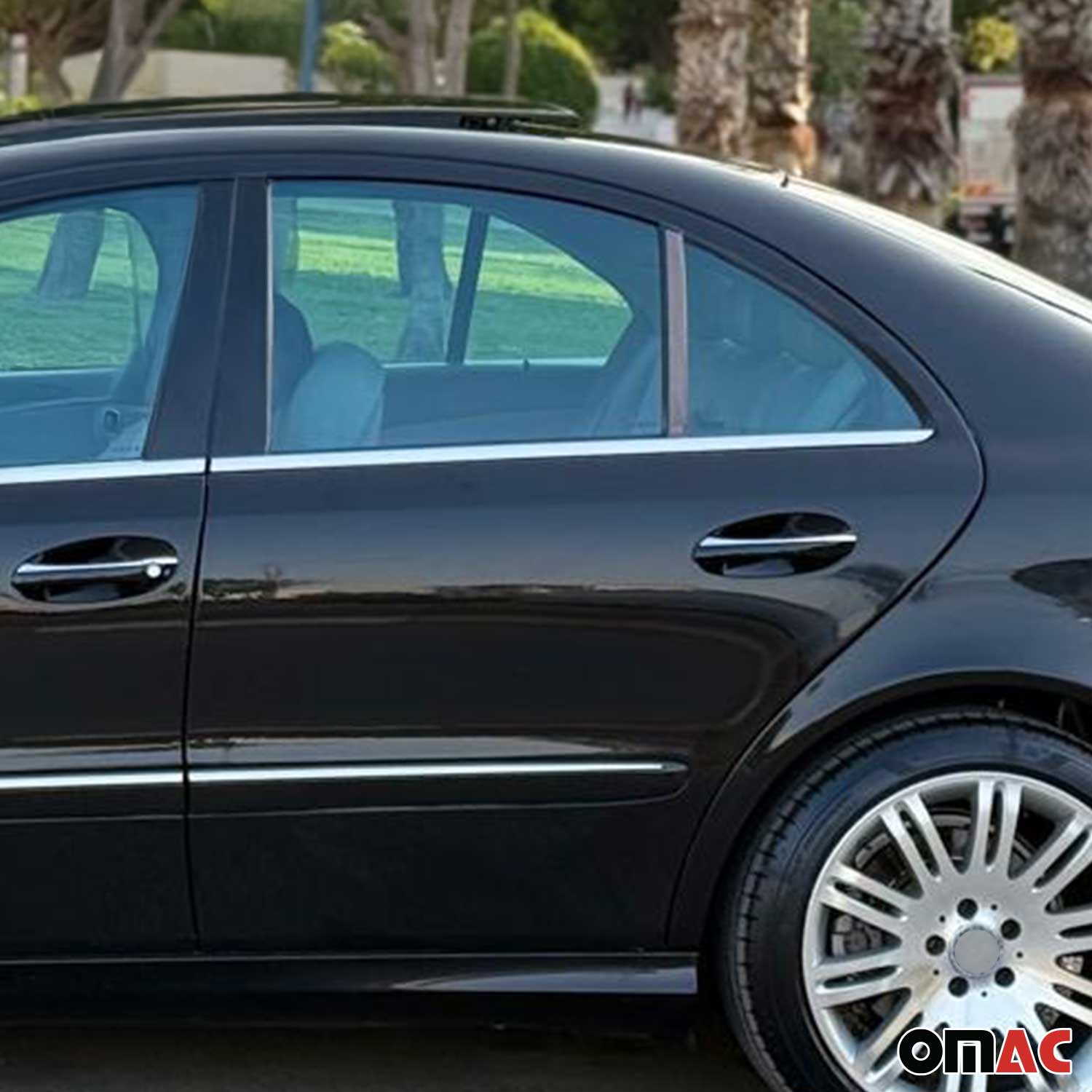 2004-2009 Mercedes E Class W211 Sedan Window Molding Trim Streamer Stainless Steel 4x