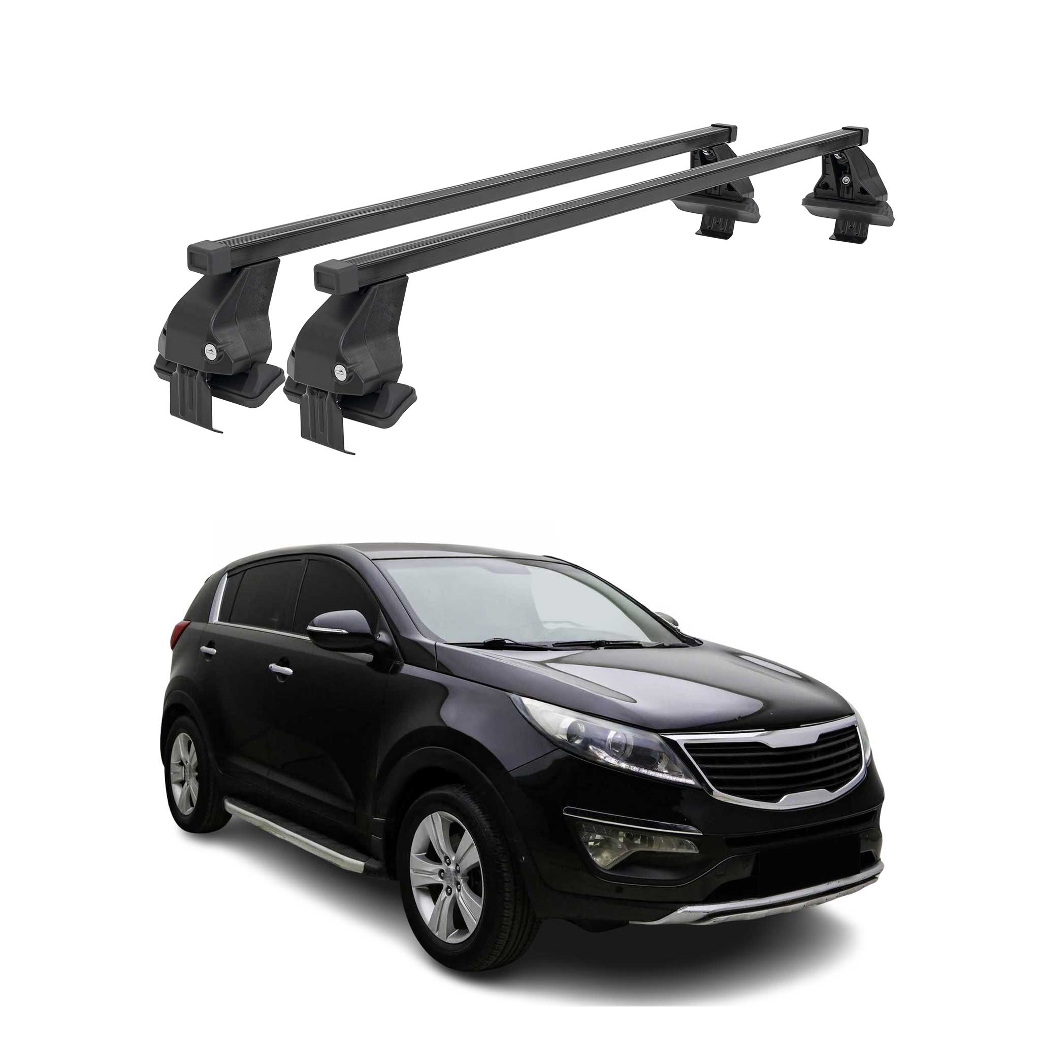 2011-2014 Kia Sportage Roof Rack Cross Bars Black