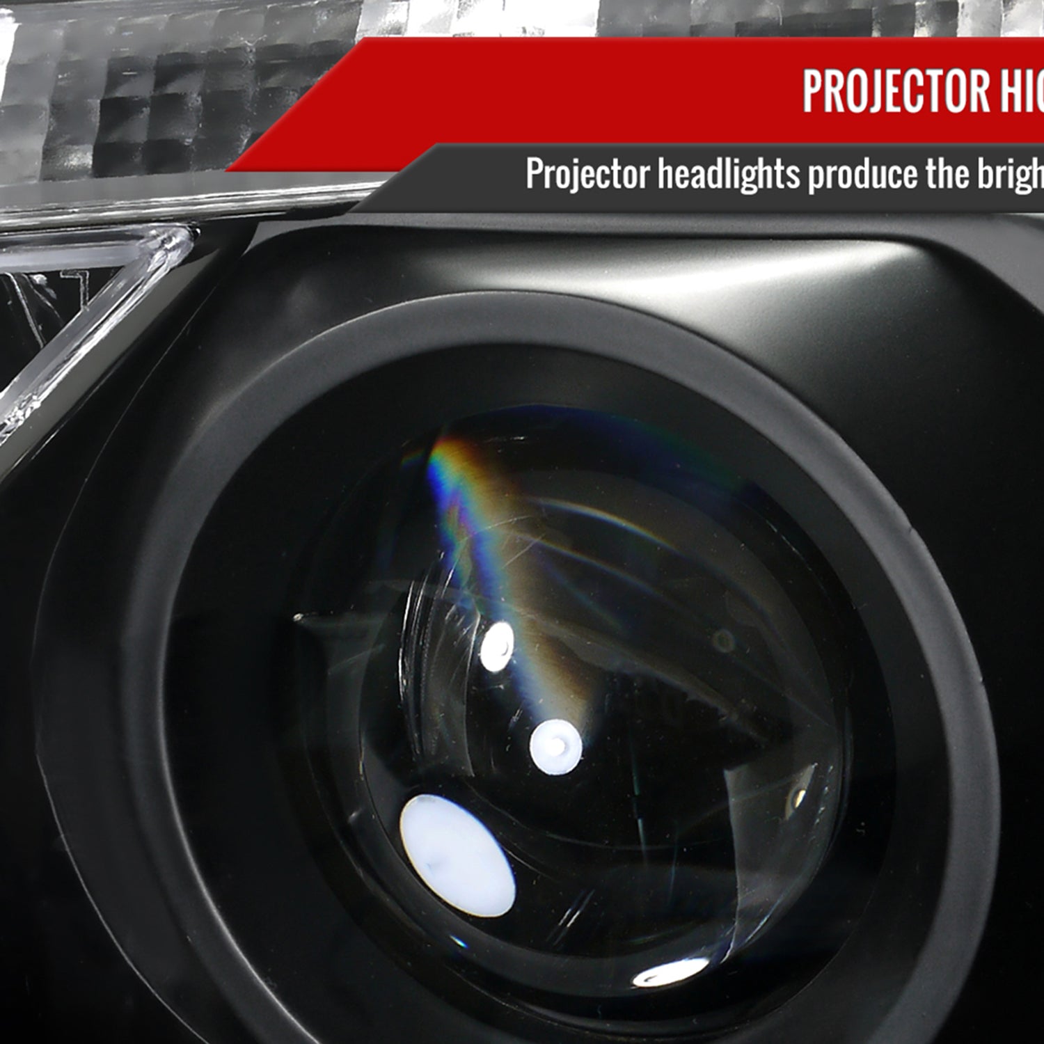 2011-2013 Toyota Corolla Projector Headlights LED Light Strip Matt Black/Clear