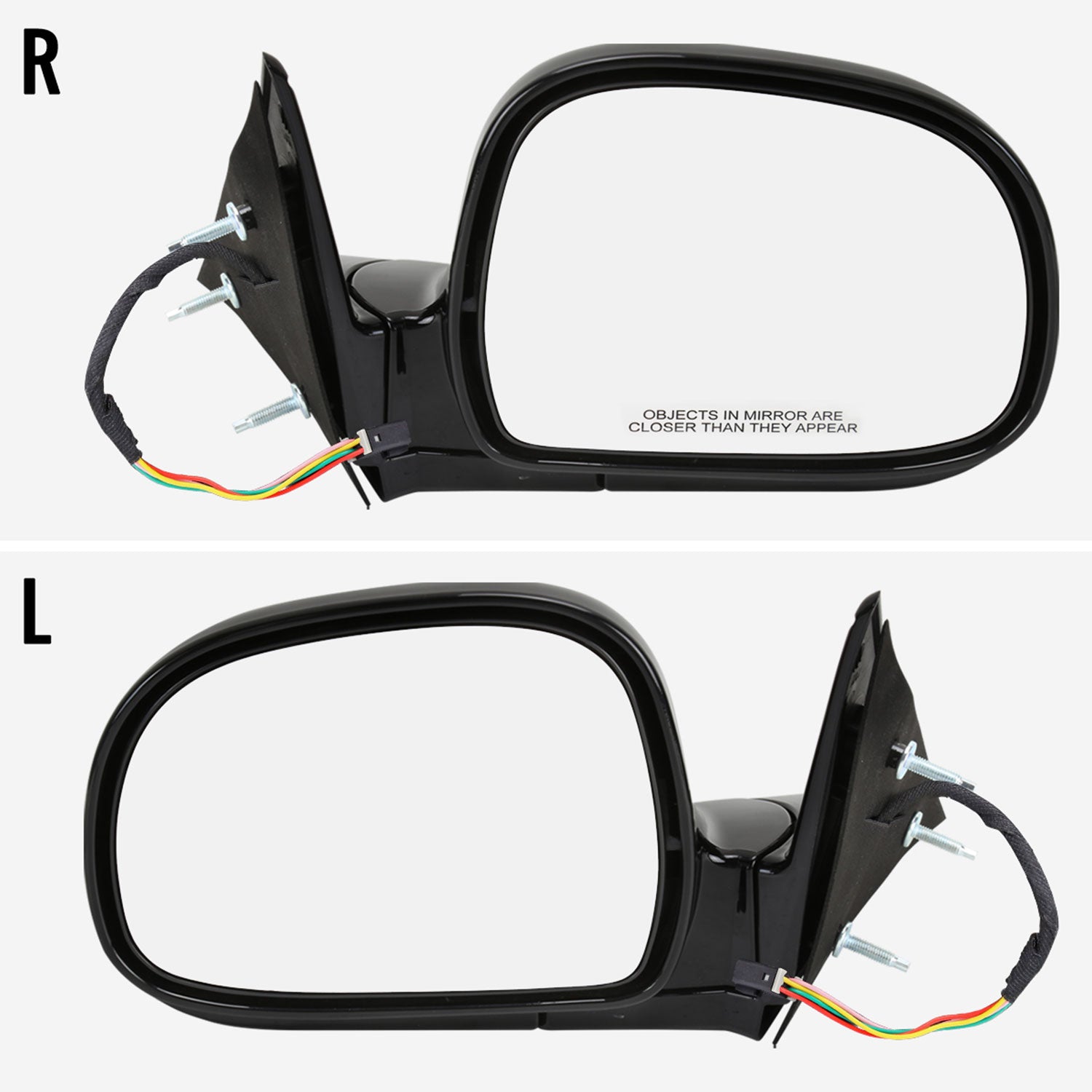 1994-1998 Chevy S10/Blazer GMC Sonoma Glossy Black Left/Driver Side Mirror