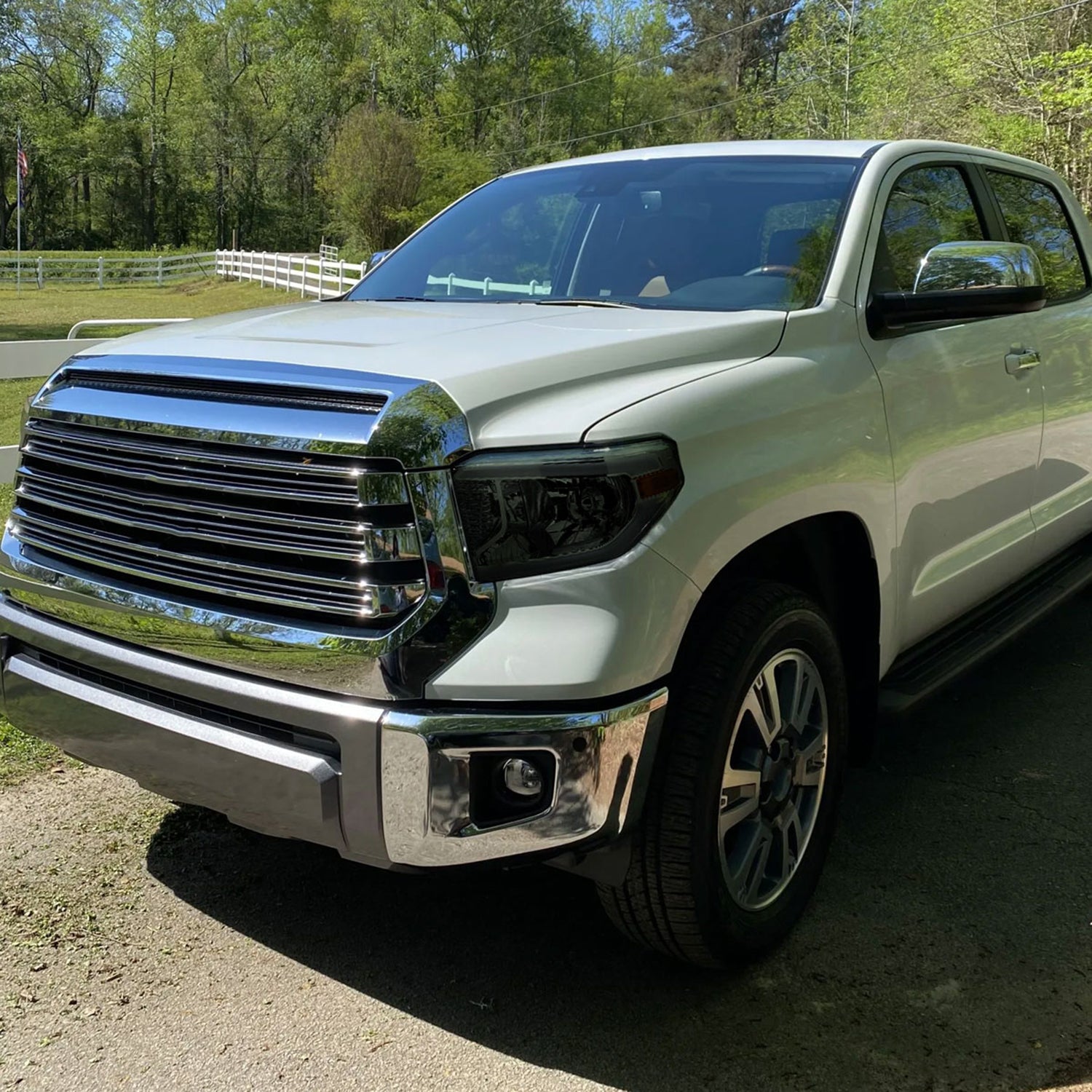 2014-2021 Toyota Tundra LED Bar Factory Style Headlights Chrome/Smoke Lens