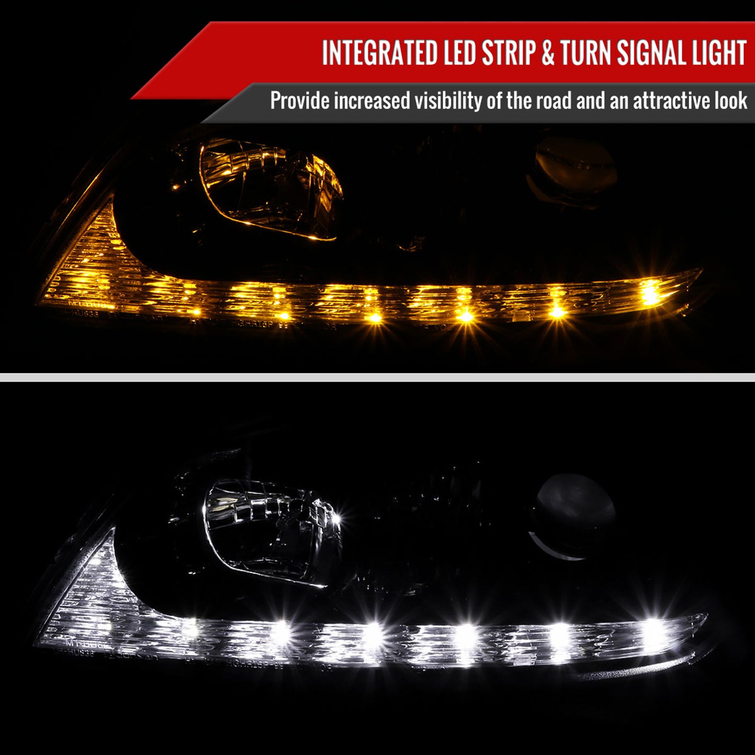 2001-2005 Lexus IS300 Projector Headlights LED Light & LED Signal Lights Smoke