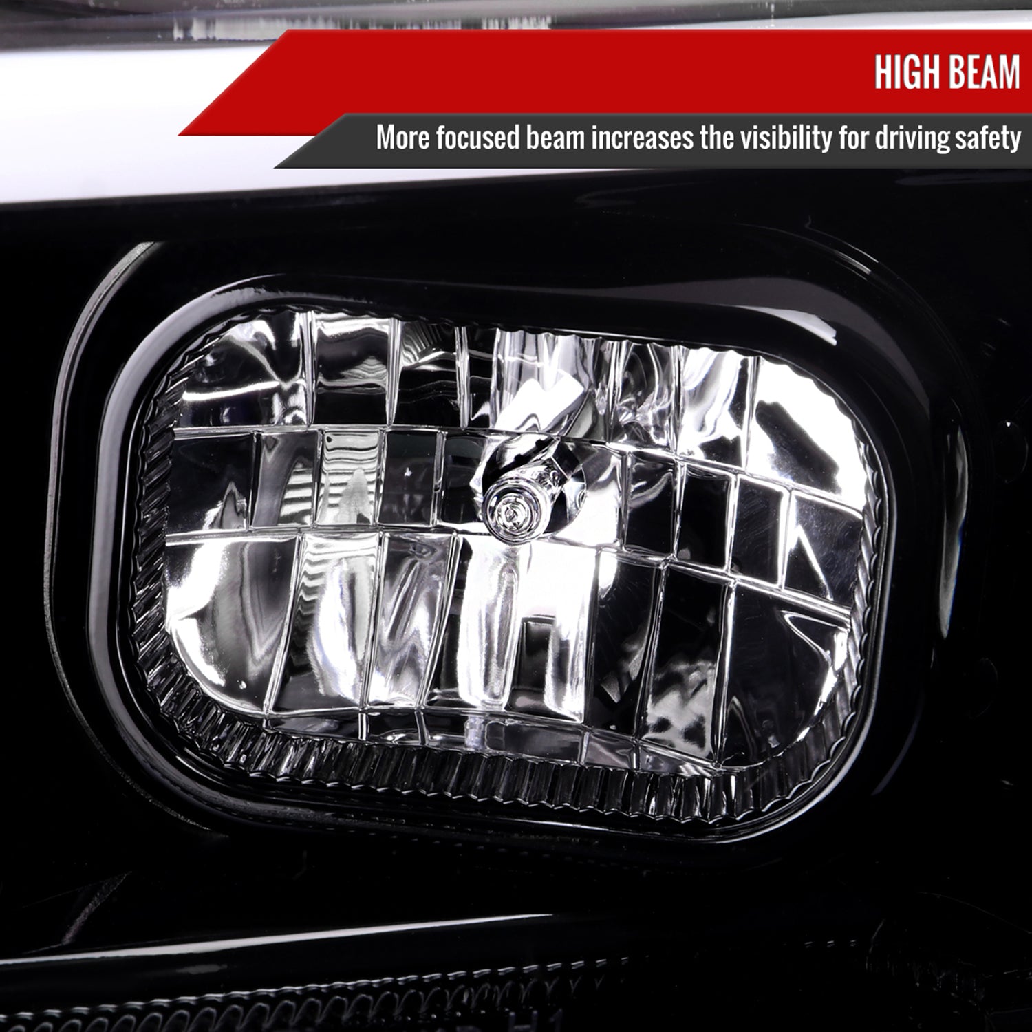 2016-2023 Toyota Tacoma Switchback LED C-Bar Projector Headlights Glossy Black