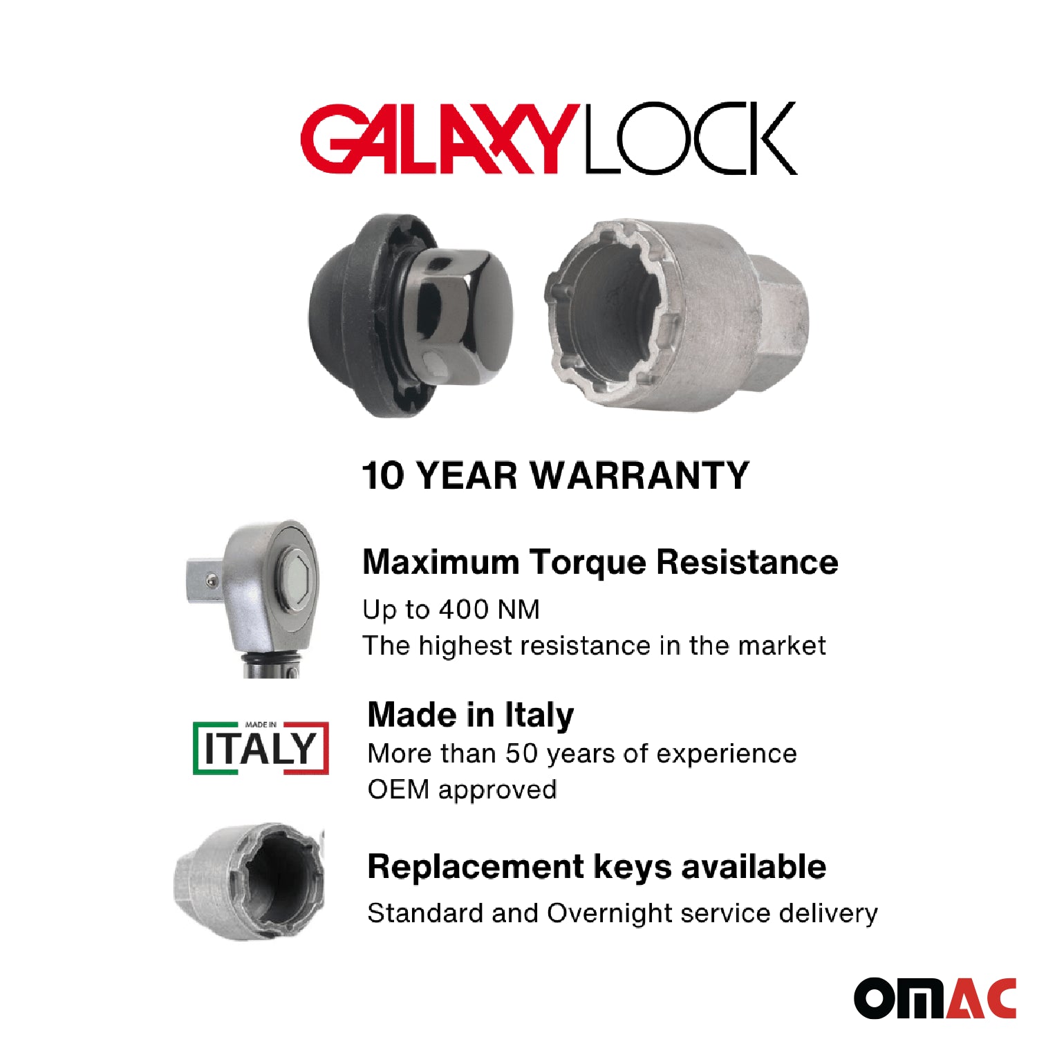 Wheel Lock Kit for Chevrolet Blazer Equinox Silverado EV M14X1,5 Black 4Locks