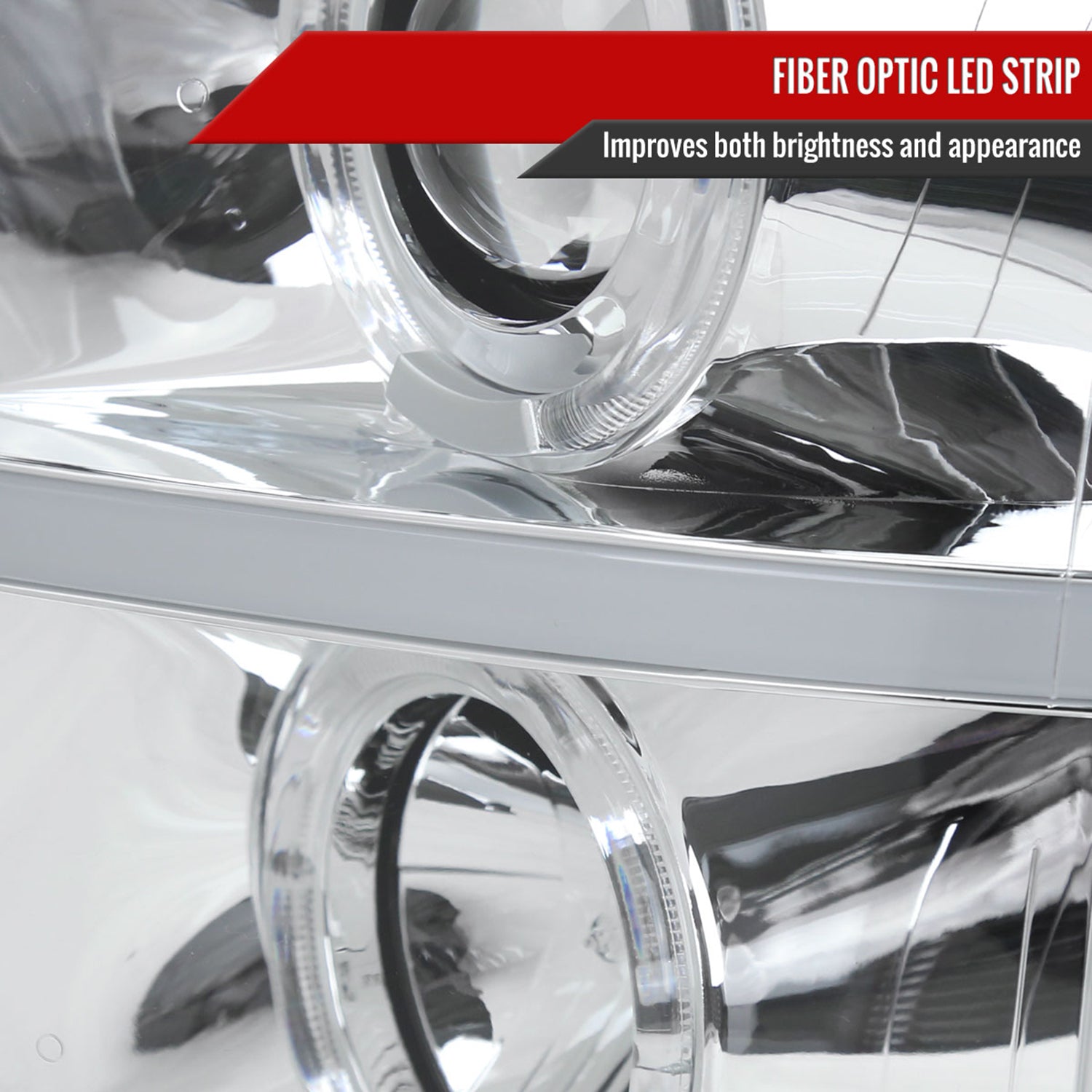 2007-2013 Chevy Silverado 1500 2500HD 3500HD Headlights LED Light Bar Chrome