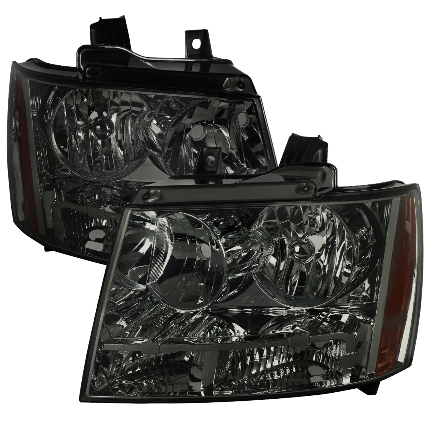 2007-2014 Chevy Avalanche/Tahoe/Suburban Factory Style Headlights Chrome/Smoke