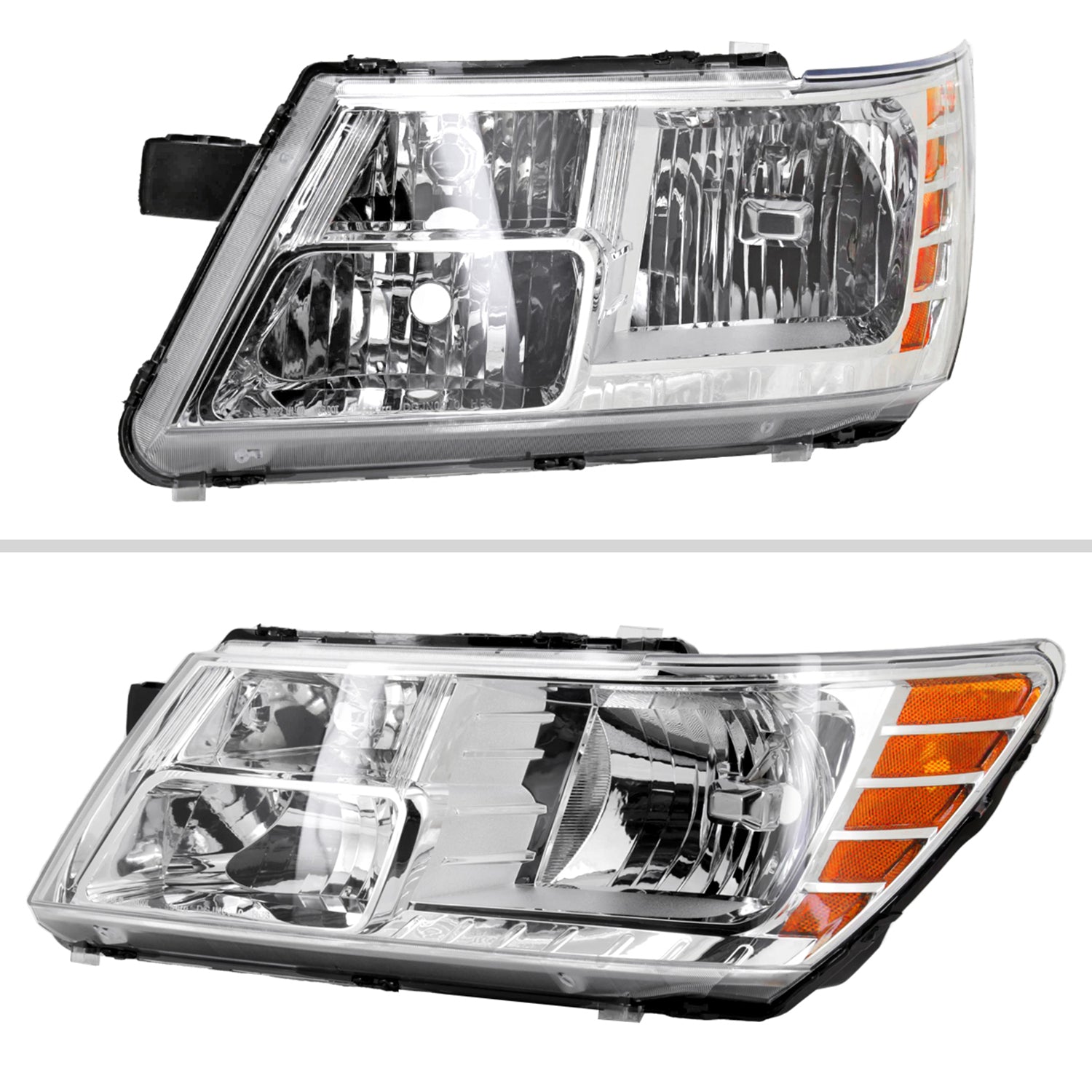 2009-2020 Dodge Journey Factory Style Headlights Chrome Housing/Clear Lens