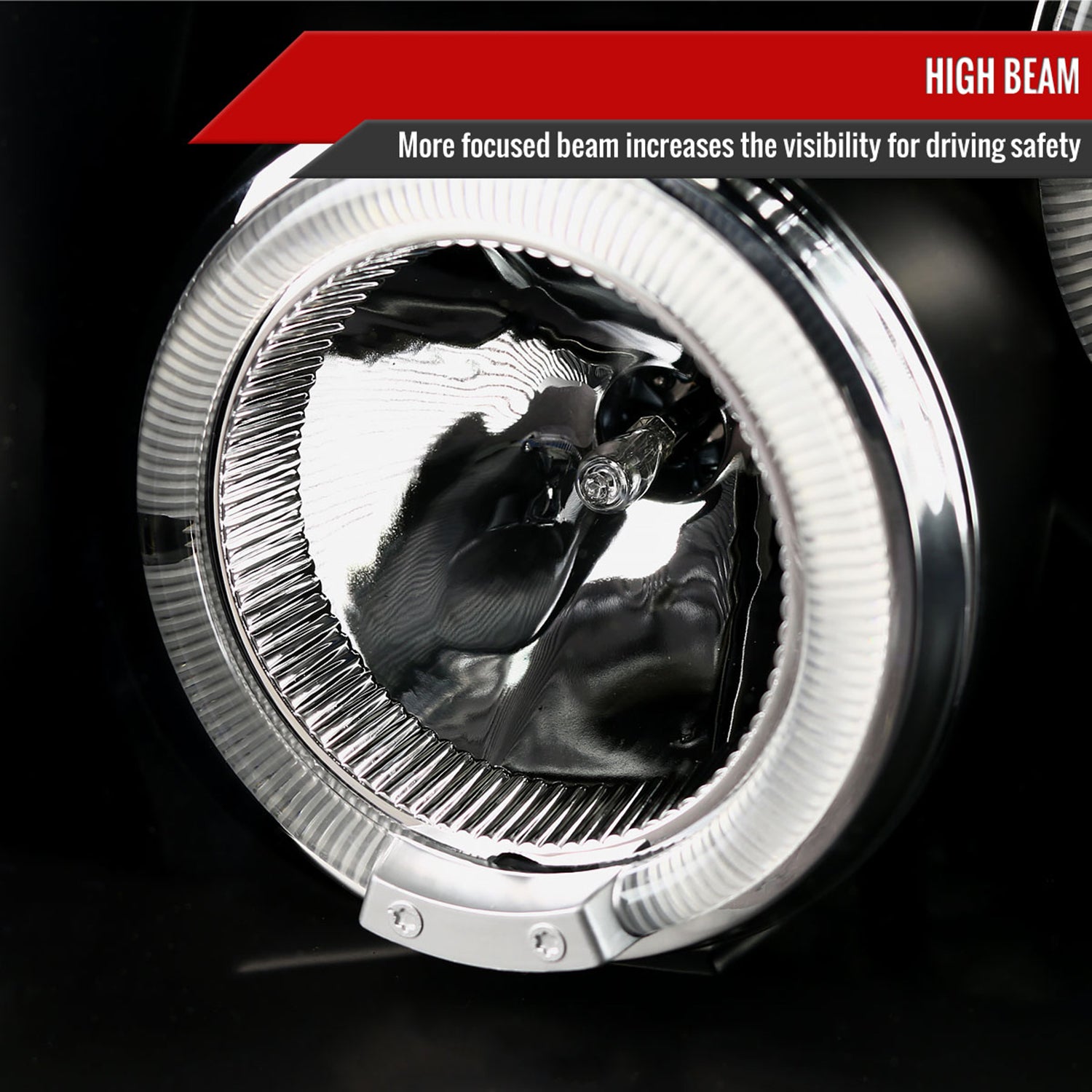 2005-2007 Nissan Pathfinder/ 05-2008 Frontier Dual Halo Headlights Matte Black