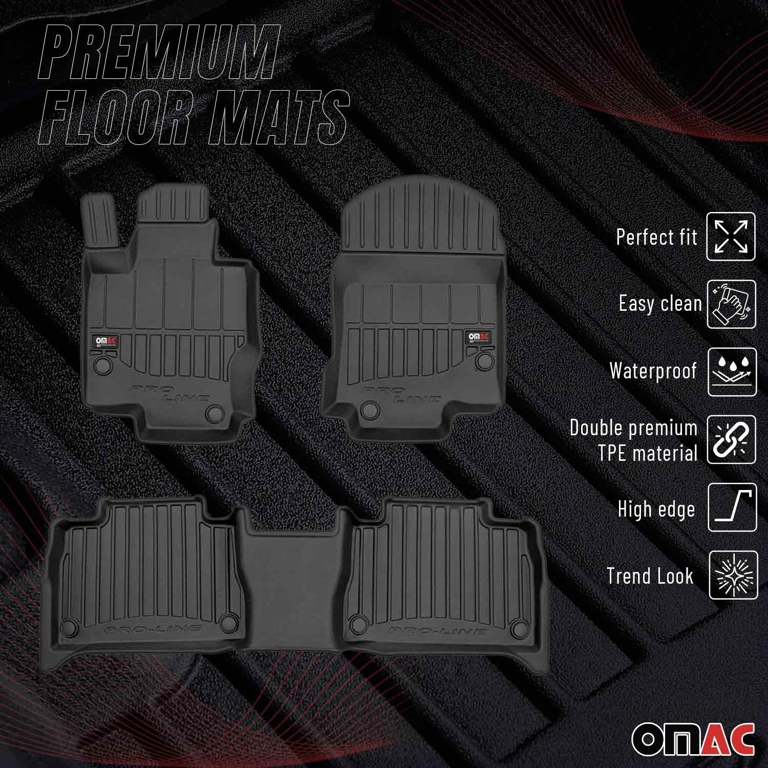 2020-2026 Mercedes GLE Class Coupe C167 Premium Floor Mats Liners Full Set All Weather Heavy Duty Black