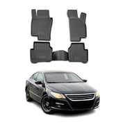 2009-2017 VW CC Floor Mats Liners Full Set All Weather Black