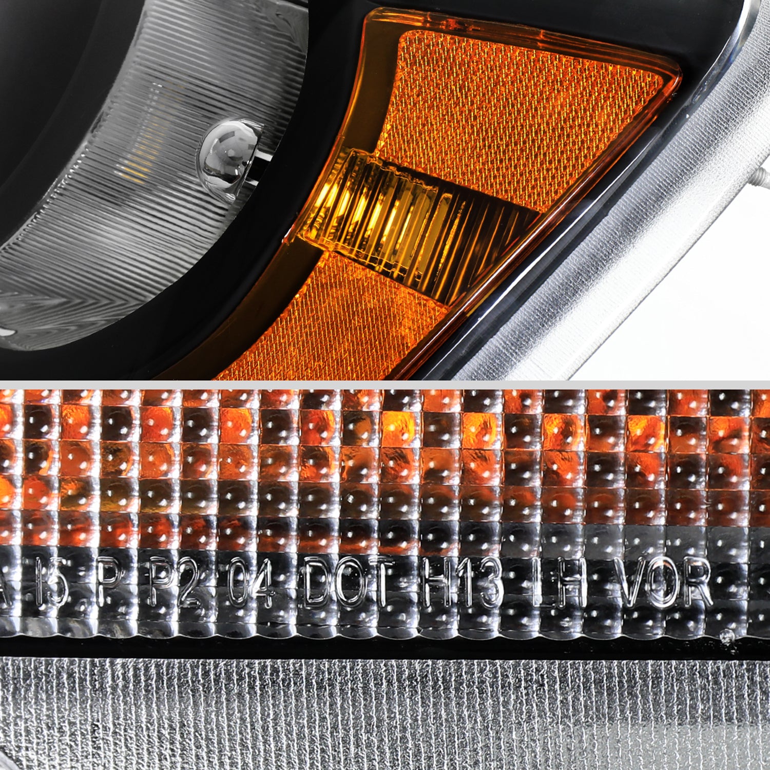 2004-2006 Dodge Durango Factory Style Headlights Matte Black/Clear Lens