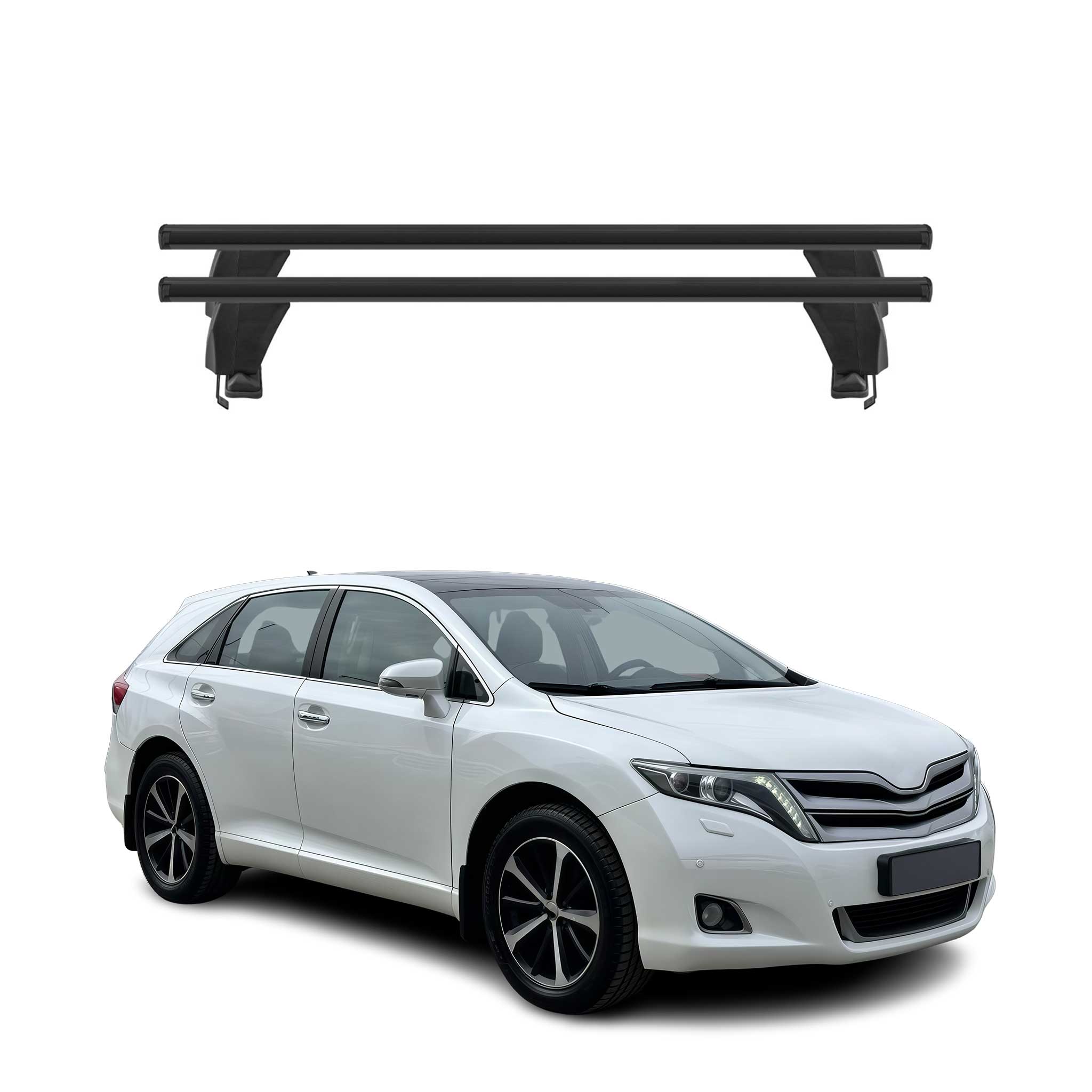 2009-2015 Toyota Venza Roof Rack Cross Bars Black