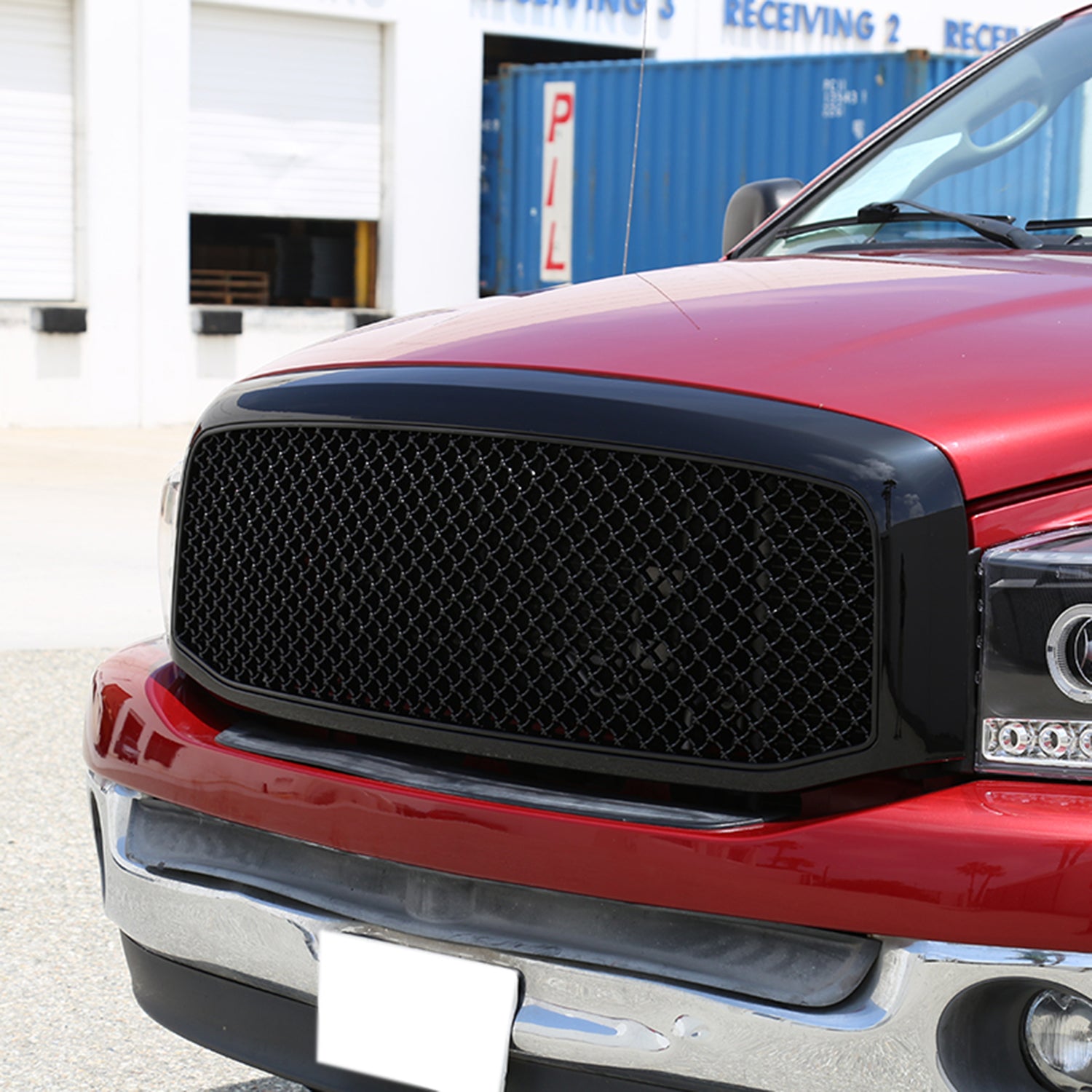 2006-2008 Dodge RAM Glossy Black ABS Mesh Grille