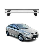 2012-2017 Hyundai Accent Hatchback Roof Rack Cross Bars Silver