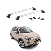 Roof Rack Cross Bars Luggage Carrier for Fiat 500X 2016-2023 Alu Grey 2x