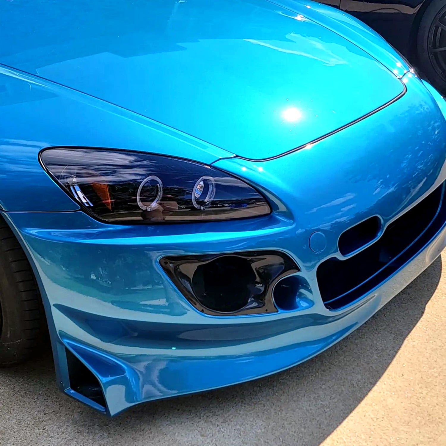 2004-2009 Honda S2000 AP2 Dual Halo Projector Headlights Glossy Black/Smoke