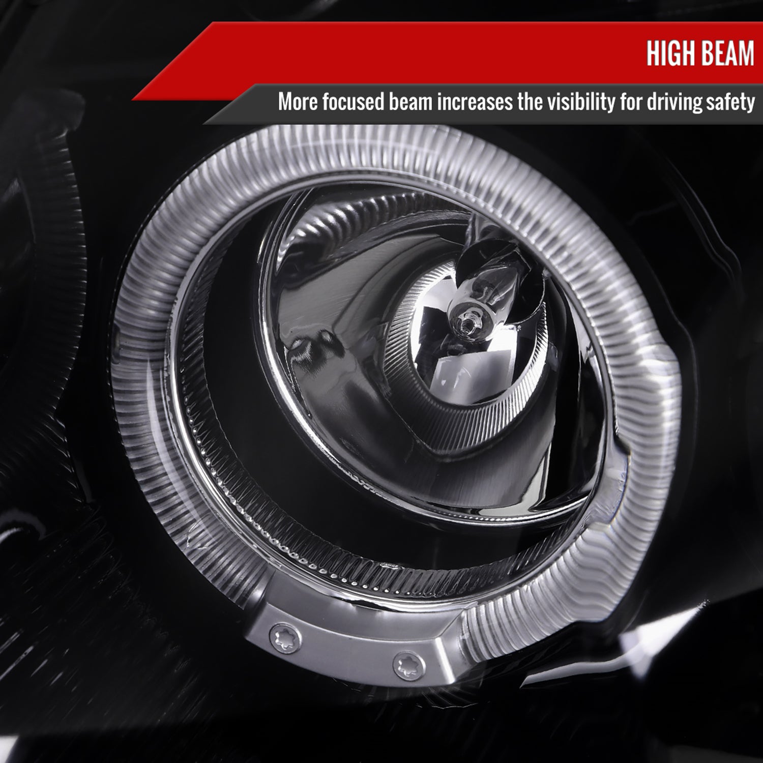 2003-2007 Infiniti G35 Coupe Dual Halo Projector Headlights Glossy Black/Smoke