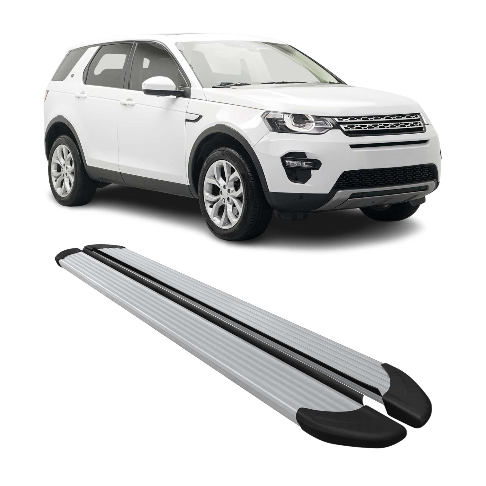 2015-2019 Land Rover Discovery Sport Running Boards Side Steps Silver