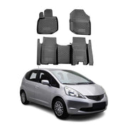 2009-2013 Honda Fit Floor Mats Liners Full Set All Weather Black