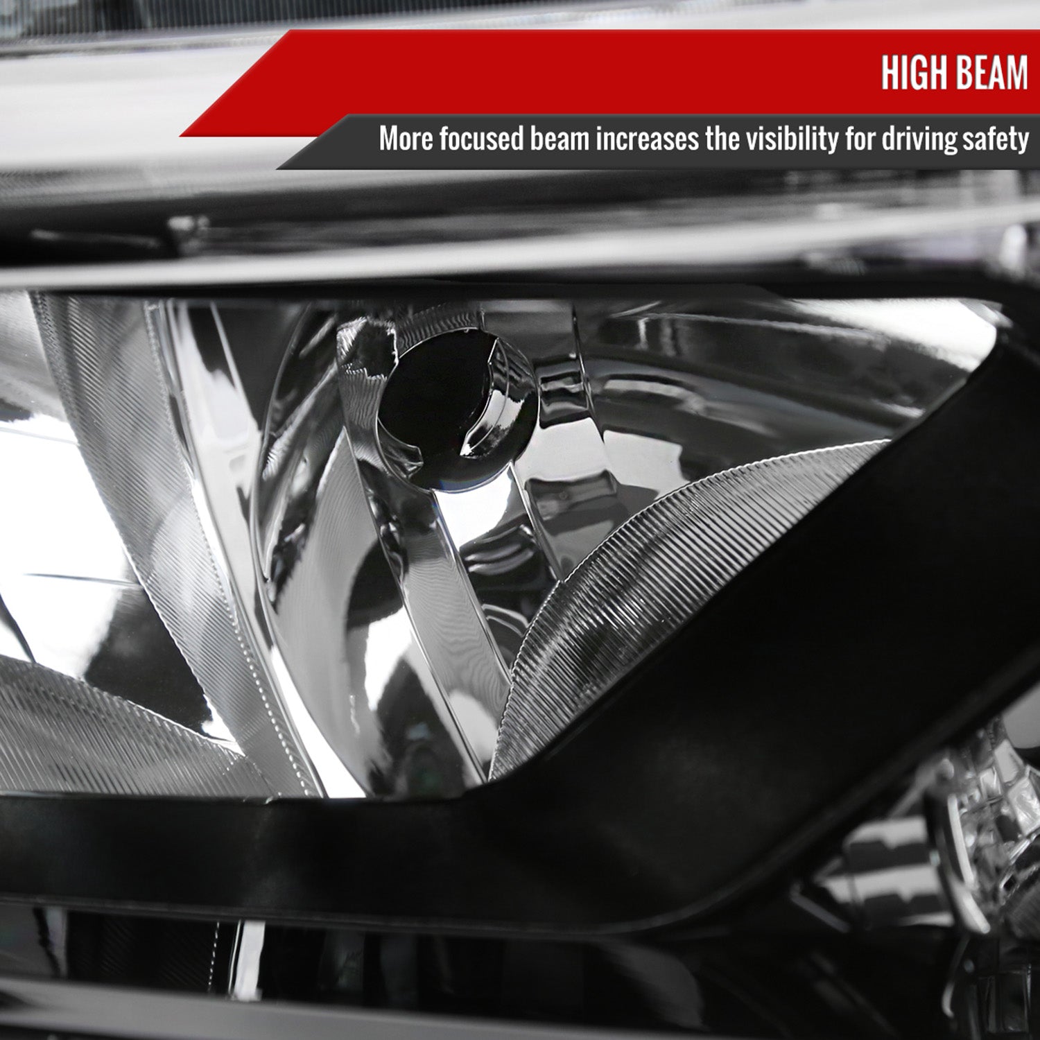 2014-2016 Nissan Rogue LED Strip Factory Passenger/Right Side Headlight Black