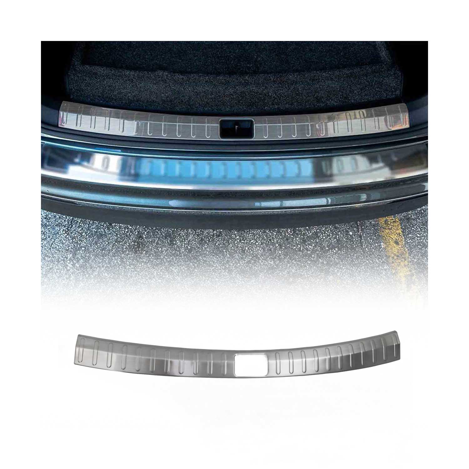 2018-2024 VW Tiguan Trunk Sill Cover Bumper Guard Protector Stainless Steel Brushed