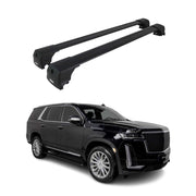 2021-2026 Cadillac Escalade Roof Rack Cross Bars Black Aluminium 2 Pcs