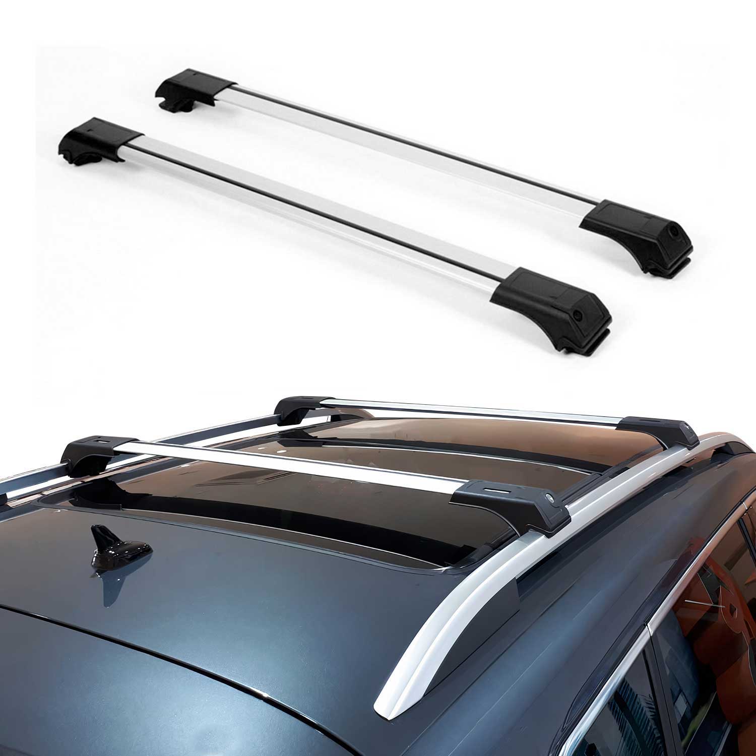 2010-2020 VW Amarok Roof Rack Cross Bars Silver