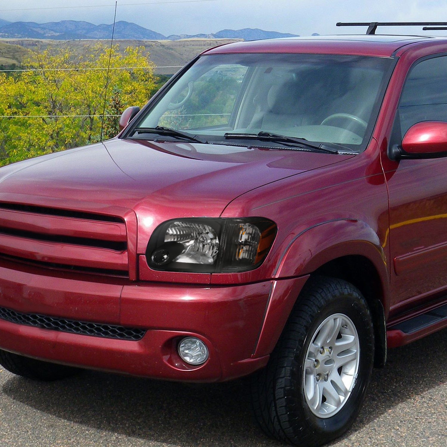 2005-2006 Toyota Tundra / SR5 Limited Sequoia Headlights Corner Signal Black