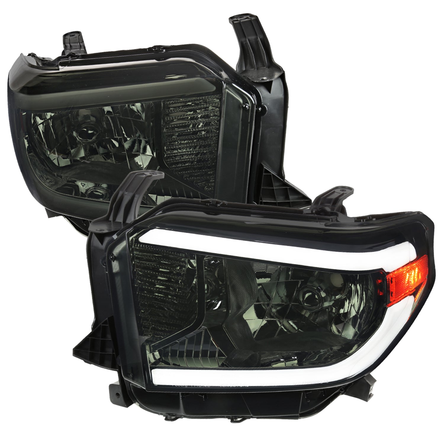 2014-2021 Toyota Tundra LED Bar Factory Style Headlights Chrome/Smoke Lens