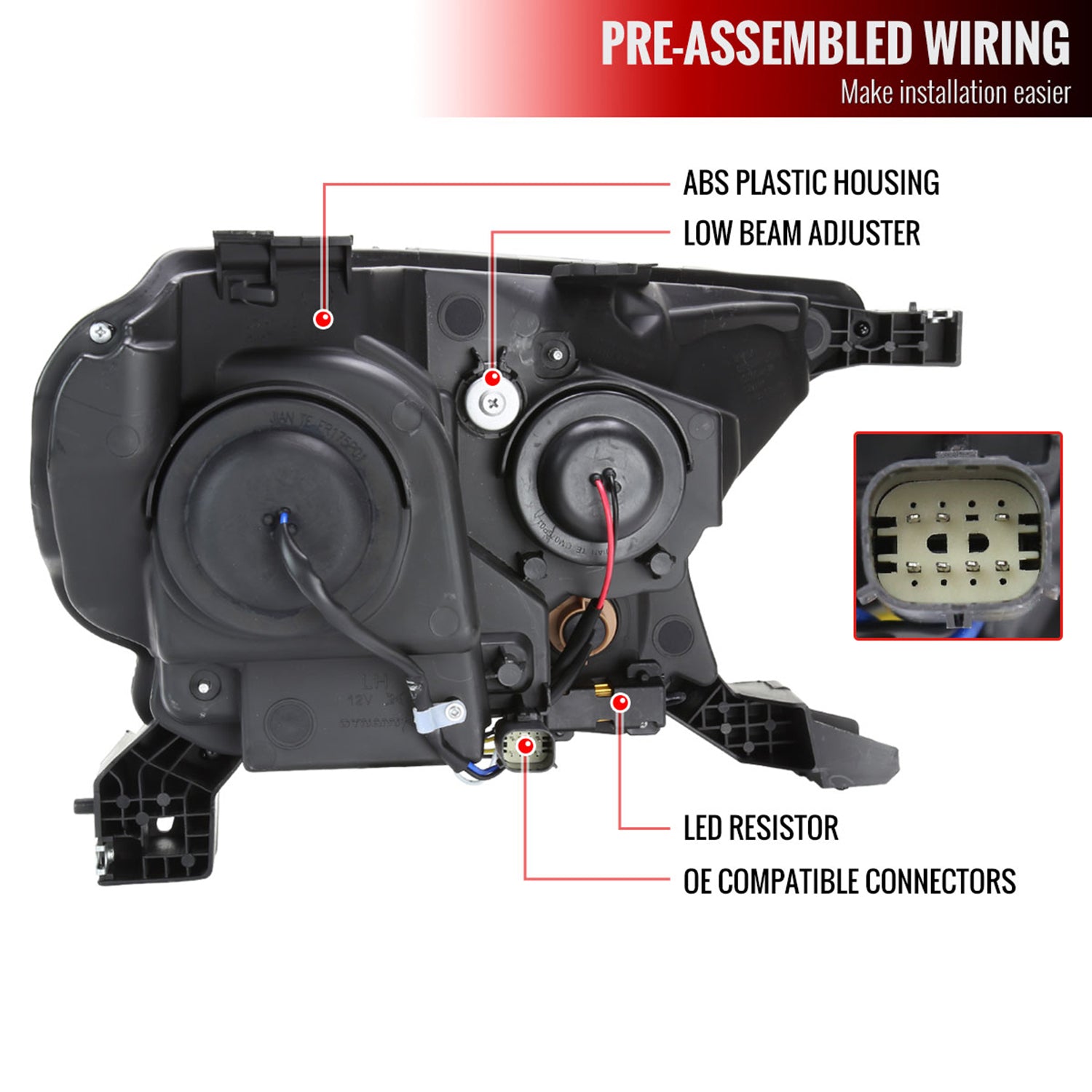 2019-2022 Ford Ranger Switchback LED Bar Projector Headlights Chrome