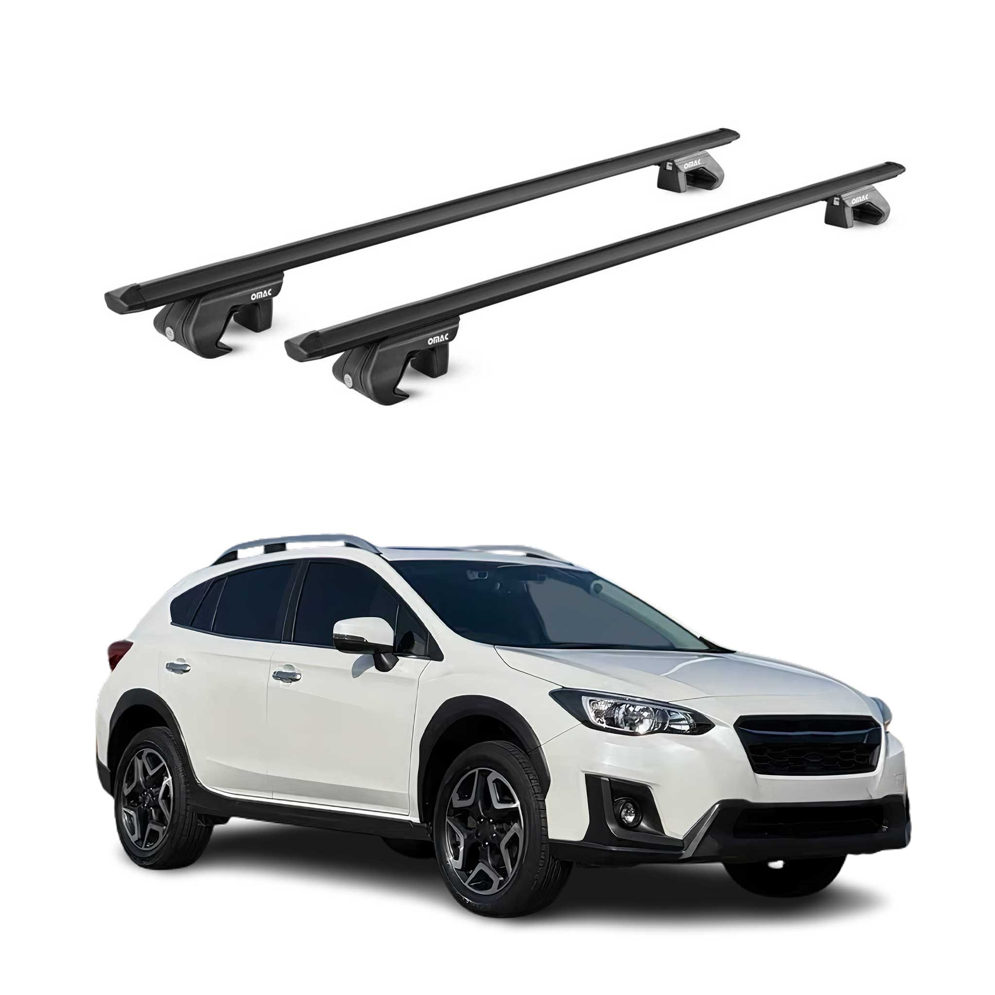 2018-2023 Subaru Crosstrek Roof Rack Cross Bars Black