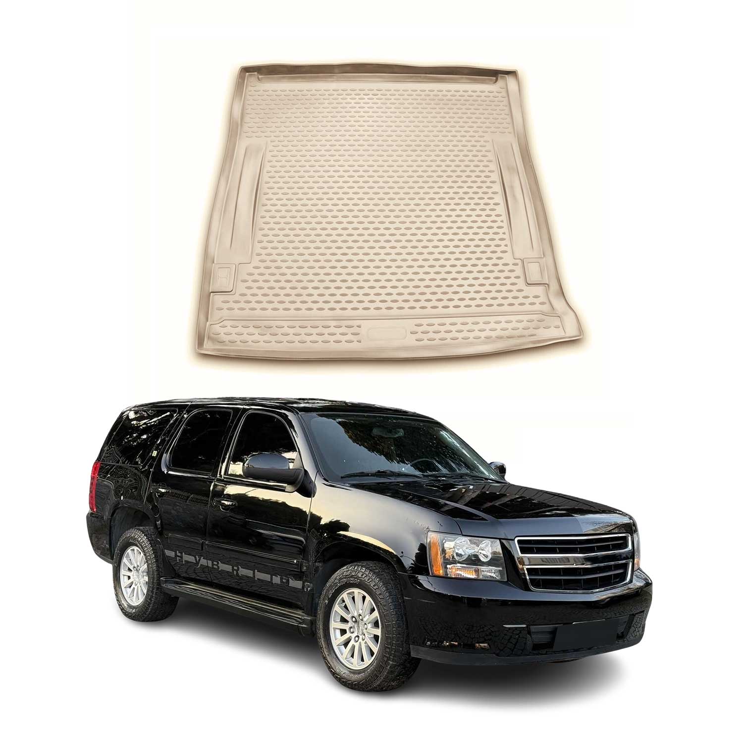 2007-2014 Chevrolet Tahoe Cargo Liner Trunk Mat All Weather Beige