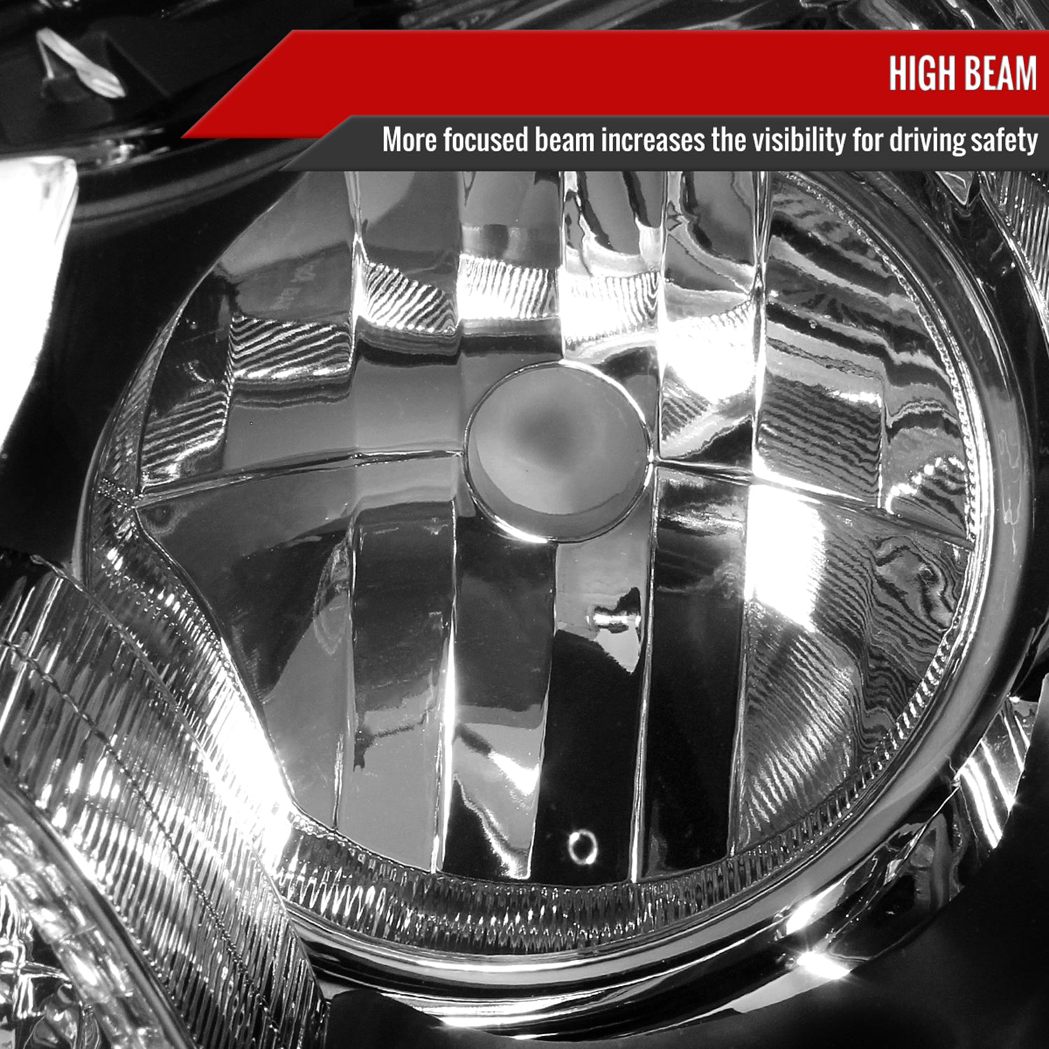 2008-2012 Honda Accord Sedan Factory Crystal Headlights Amber Reflector Black