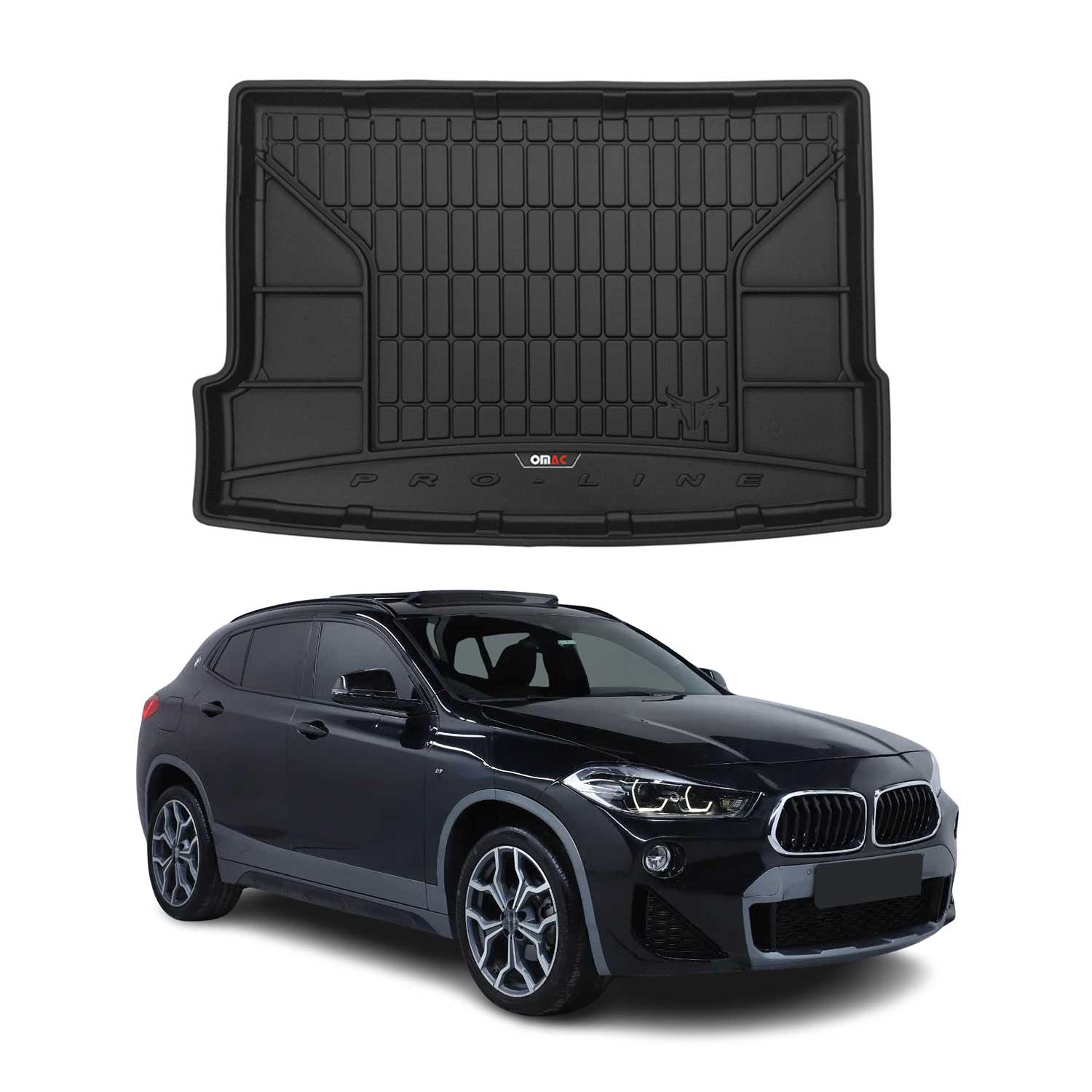 2018-2023 BMW X2 F39 Upper trunk  Premium Cargo Liner Trunk Mat All Weather Heavy Duty Upper Black