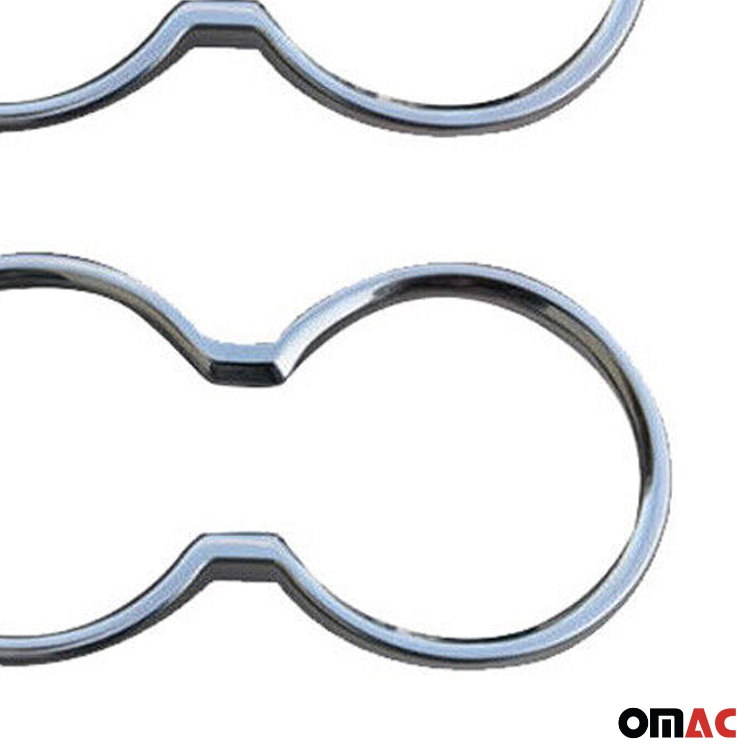 2012-2017 Hyundai Veloster Cup Holder Frame Molding Trim Silver Stainless Steel 2 Pcs