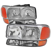 1999-2006 GMC Sierra/Yukon/Yukon XL Headlights&Bumper Lights Amber & Chrome